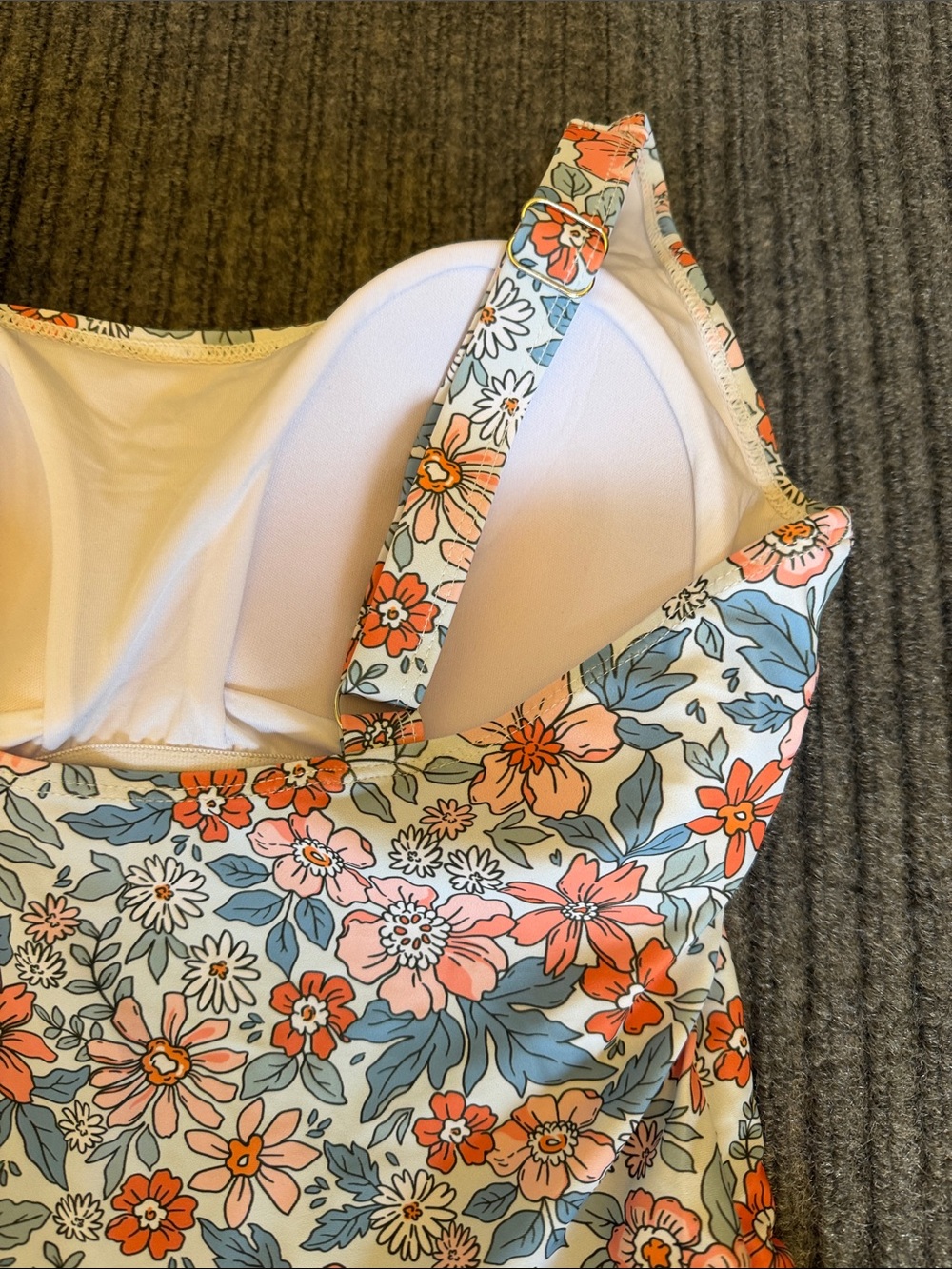 Swim Dress size large Flower print Eo Menie NWT swimsuit - Picture 6 of 9